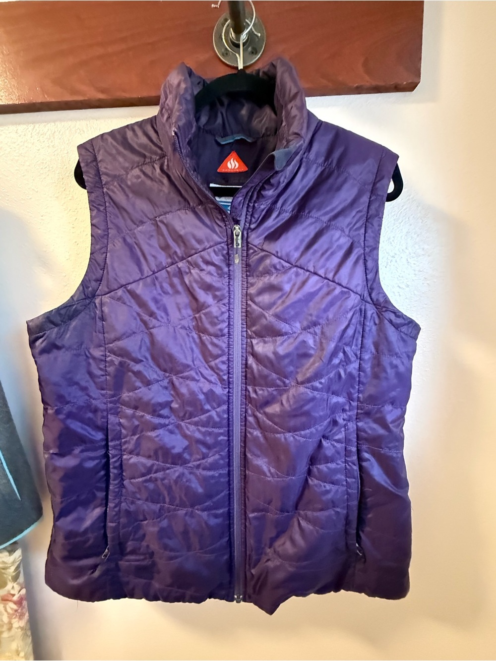 Purple Quilted Women’s Vest - Columbia Omni Heat 1X